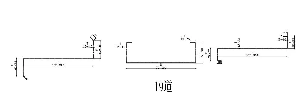 Drywall profile channel roll forming machine for C Z U channel 4 Drywall frame production line
