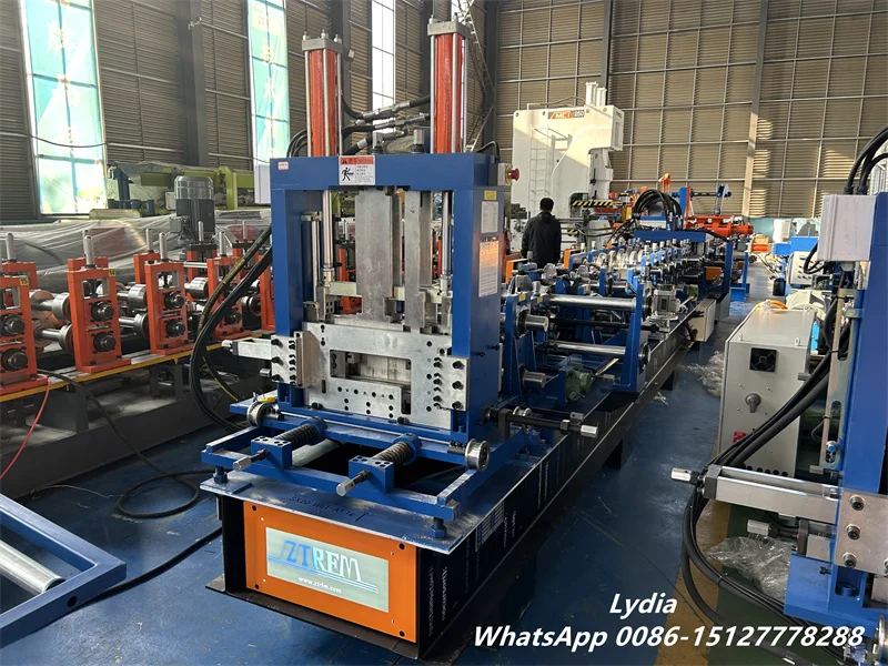 SX20 automatic C Z purlin roll forming machine full production line