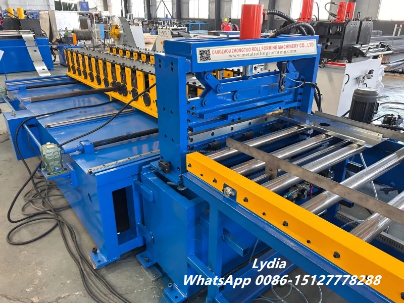 Zhongtuo Electric Cabinet Box Roll Forming Machine Fully Automatic Electrical Enclosure Production L 6 PLC touch screen control and hydraulic station of ZTRFM cabinet forming machine