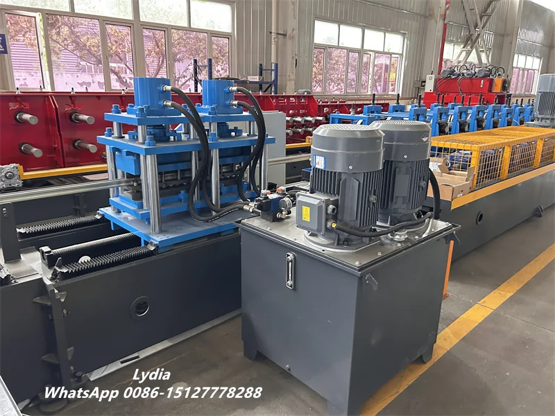 Solar Panel Mounting Bracket Roll Forming Machine PV Solar Racking Profile Production Line 4 PV solar mounting bracket roll forming machine with punching system
