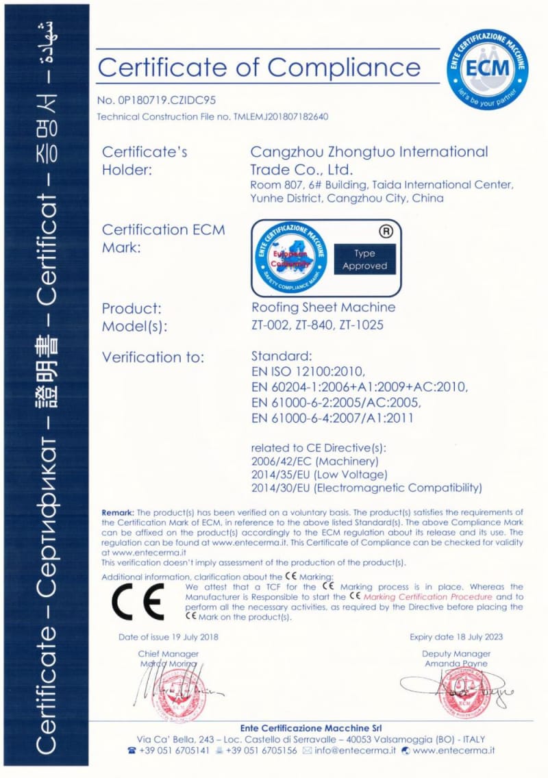 CERTIFICATE