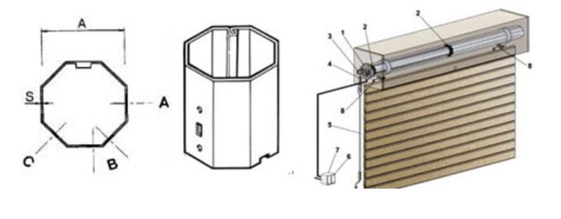 Rolling shutter door pipe