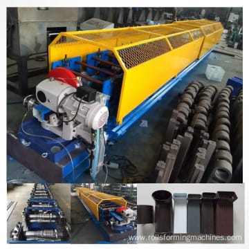 Steel rain gutter downspout roll forming machine