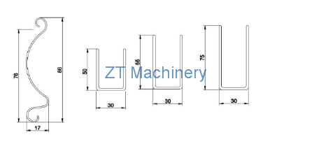 roller shutter door drawing profile