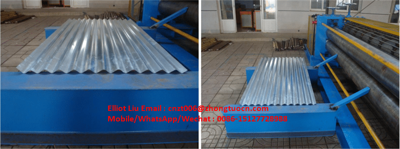 Horizontal round wave roll forming machine