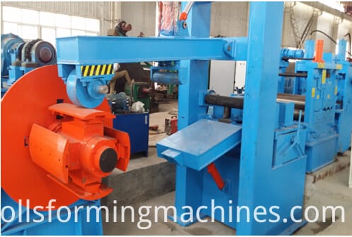 single head decoiler of pipe machine