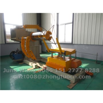 hydraulic decoiler with loading car used for machine