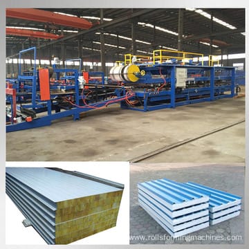 eps rock wool insulated roof panel machine