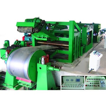 Thin sheet leveling and cut to length machine