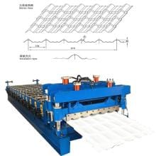 Metal color glazed tile making machine