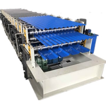 Double layer machine of glazed and IBR tile