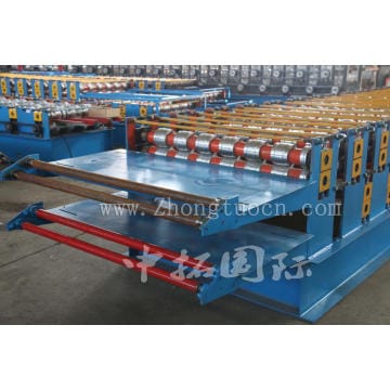 Colored Steel Gal Trapezoidal Roof Tile Making Machine