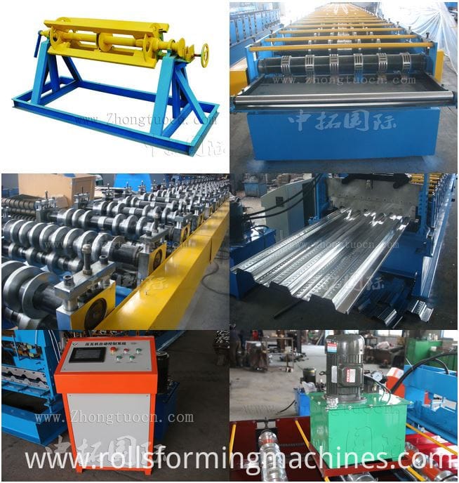 Floor deck roll forming machine