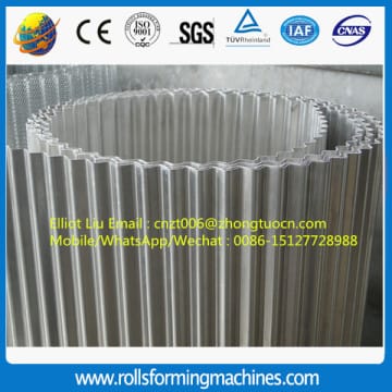 Horizontal round wave roll forming machine