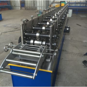 Roller shutter door frame forming machine