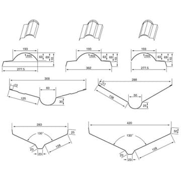 Step Tile Ridge Cap Forming Machine