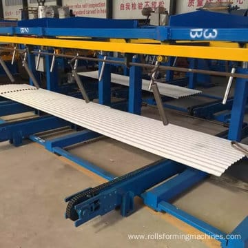 Electric roof sheet stacker