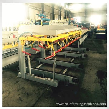 Electric roof sheet stacker