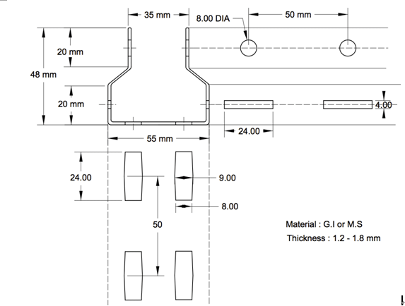 upright drawing profile