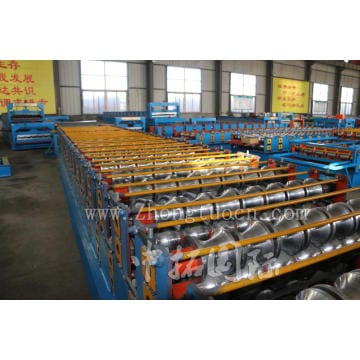 Color Steel Glazed Trapezoidal Sheet Roof Tile Machine