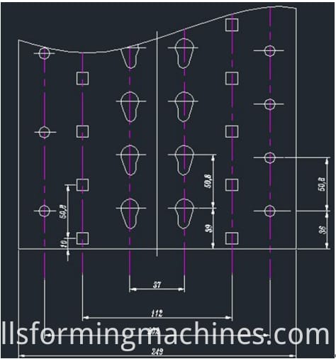 punching holes drawing profile