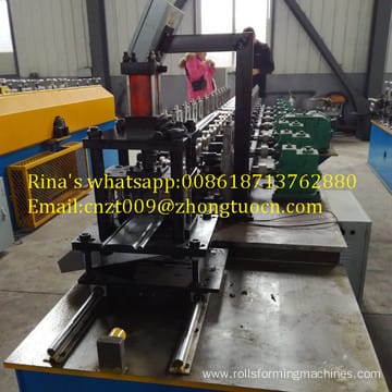 zhongtuo PU foam rolling shutter slats steel door making machine