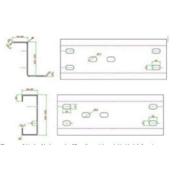 steel CZ purlin roll forming line