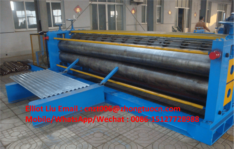 Horizontal round wave roll forming machine