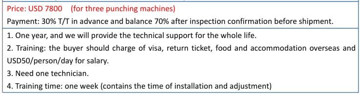 Punchin Machine For Main Tee