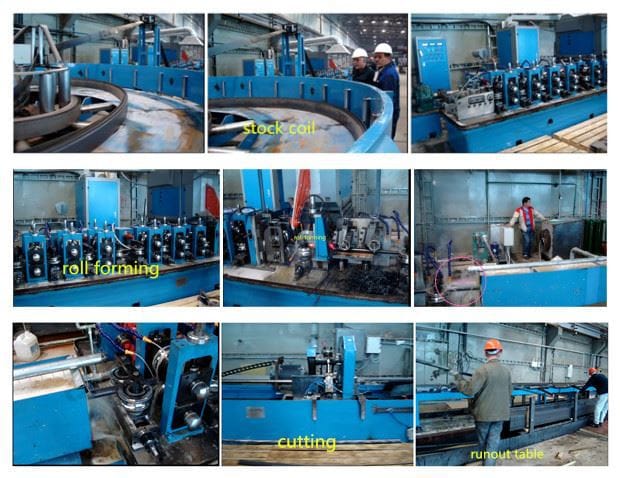 working flow of carbon steel pipe making machine