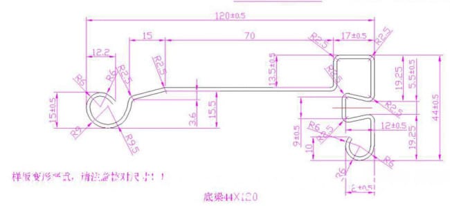 shutter door drawing profile