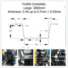 Drywall Roll Forming Machinery for Galvanized Omega Profile