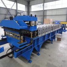 Metal step tile roof machine