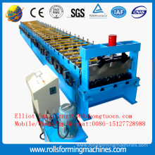 Metal floor decking machine