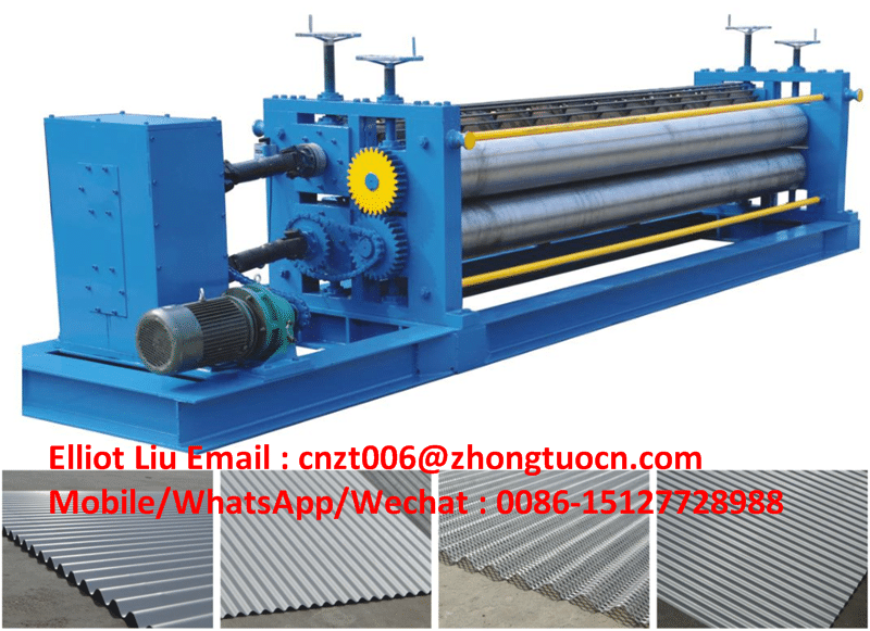 Horizontal round wave roll forming machine