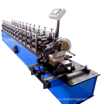 Steel roller shutter door frame roll forming machine