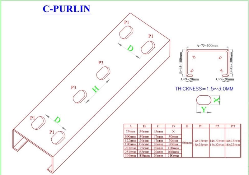 Hot Aale Pre-Engineered H Beams Z Beams C Purline Machine