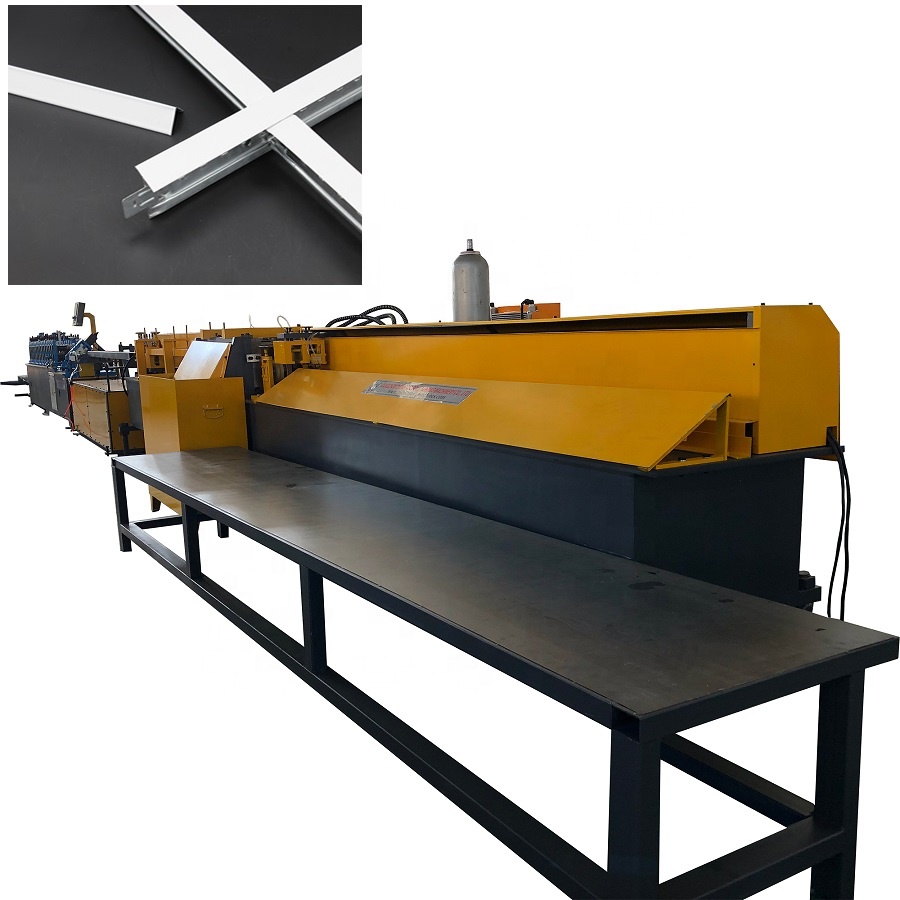 High speed T grid cross tee main tee roll forming machine for Algeria market