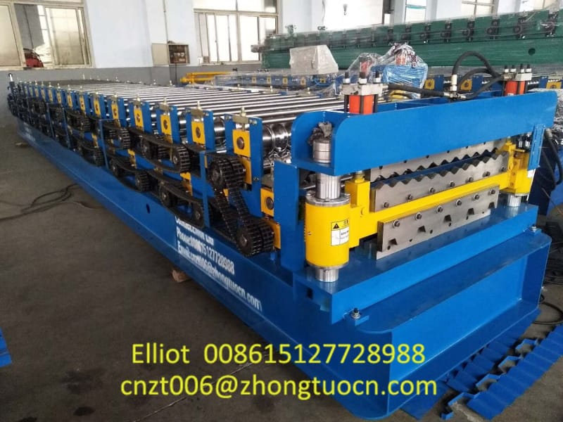 Double Layer Aluminum Roofing Sheet Roll Forming Machine Metal Tile Making Machine