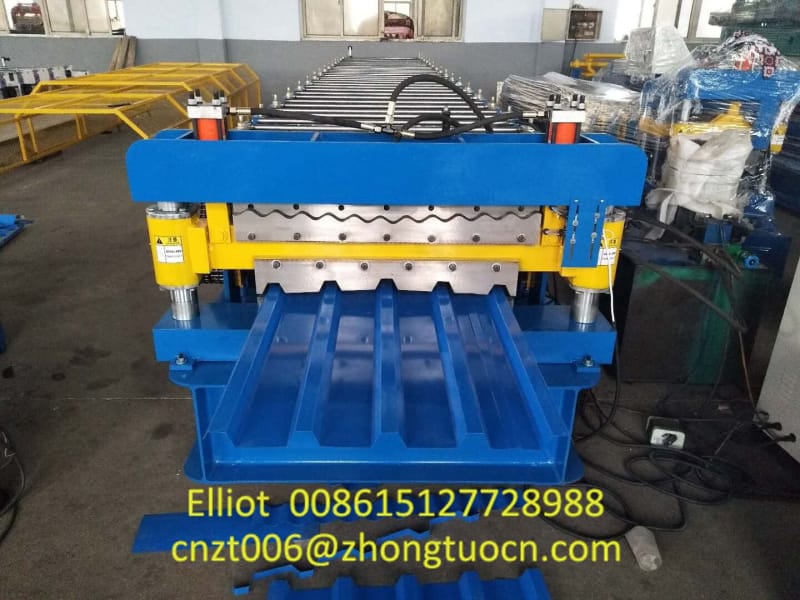 Double Layer Aluminum Roofing Sheet Roll Forming Machine Metal Tile Making Machine (2) Double Layer Aluminum Roofing Sheet Roll Forming Machine Metal Tile Making Machine (2)