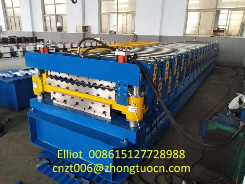 Double Layer Aluminum Roofing Sheet Roll Forming Machine Metal Tile Making Machine (3)