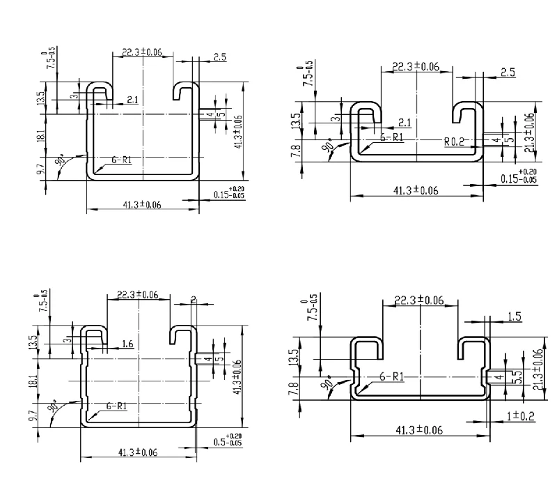 Solar PV Mounting Structure Roll Forming Machine for India - Solar mounting profile drawing Solar mounting profile drawing