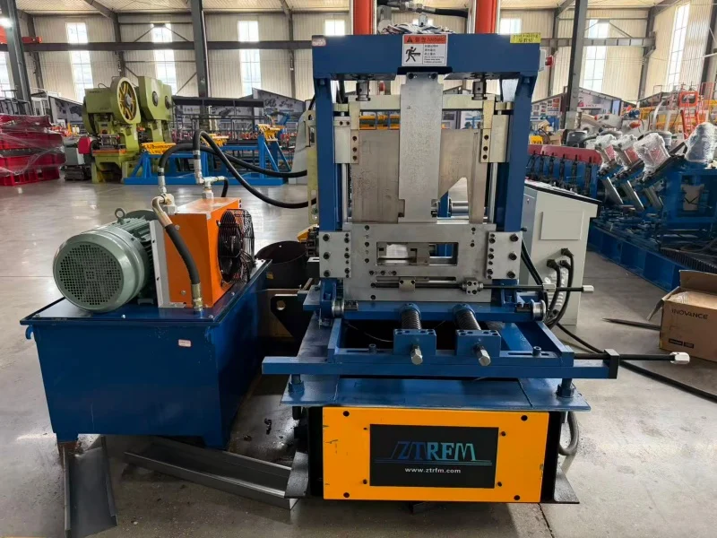 C/Z Purlin Machine: Complete Solution for Automatic Steel Profile Prod - Hydraulic punching and cutt Hydraulic punching and cutting system of C/Z Purlin Machine